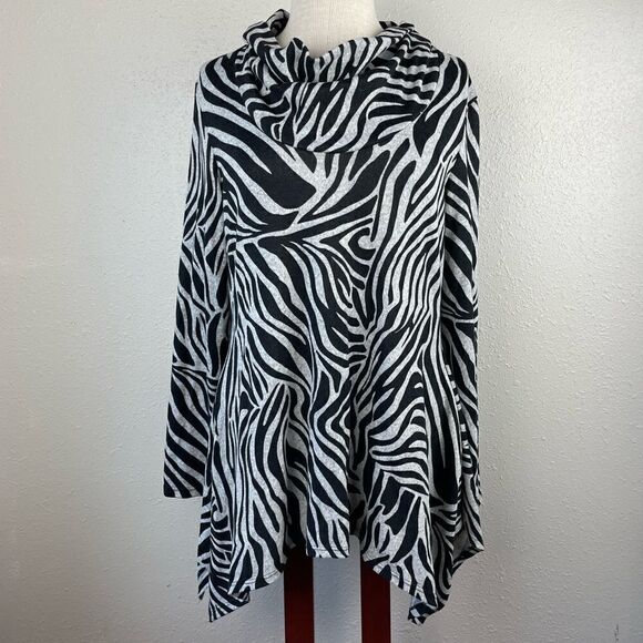 Passports Cowl Neck Sweater Top Size L EUC - Picture 1 of 6
